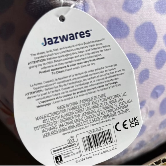 Squishmallows Stackables 12" Pammy Purple Spotted Pig Flower Embroidery 2024 - Picture 6 of 10